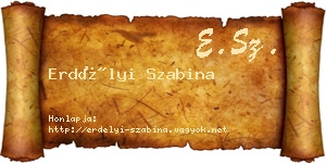 Erdélyi Szabina névjegykártya