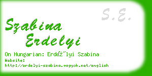 szabina erdelyi business card